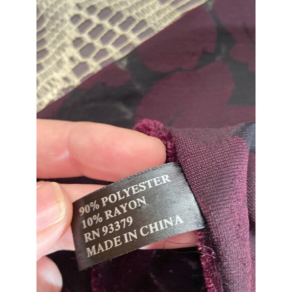 Velvet Floral Shawl Maroon Dark Red Boho Hippie Goth Dark Romance Wrap - Picture 2 of 6